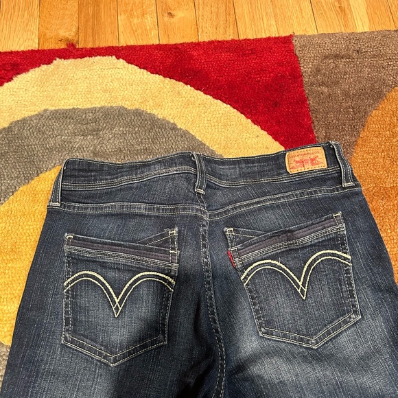 Levi’s Dark Wash y2k Denim Jean Capri Pants Zipper Ankle Junior’s Size 3 - Picture 3 of 11